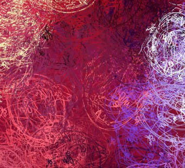 Soyut arka plan sanatı. 2D çizim. Etkileyici yağlı boya resim. Tuvalde fırça darbeleri. Modern sanat. Çok renkli arkaplan. Çağdaş sanat. İfade. Sanatsal dijital palet.