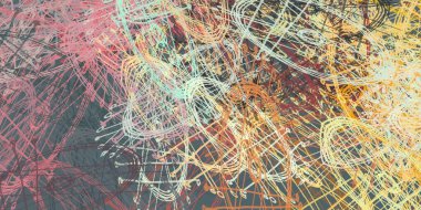 Soyut arka plan sanatı. 2D çizim. Etkileyici yağlı boya resim. Tuvalde fırça darbeleri. Modern sanat. Çok renkli arkaplan. Çağdaş sanat. İfade. Sanatsal dijital palet.