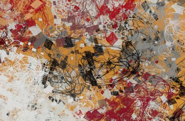 Soyut arka plan sanatı. 2D çizim. Etkileyici yağlı boya resim. Tuvalde fırça darbeleri. Modern sanat. Çok renkli arkaplan. Çağdaş sanat. İfade. Sanatsal dijital palet.