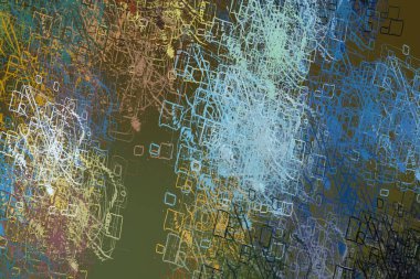 Soyut arka plan sanatı. 2D çizim. Etkileyici yağlı boya resim. Tuvalde fırça darbeleri. Modern sanat. Çok renkli arkaplan. Çağdaş sanat. İfade. Sanatsal dijital palet.