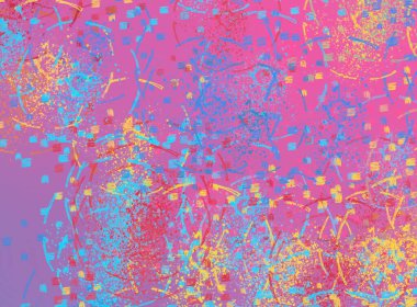 Soyut arka plan sanatı. 2D çizim. Etkileyici yağlı boya resim. Tuvalde fırça darbeleri. Modern sanat. Çok renkli arkaplan. Çağdaş sanat. İfade. Sanatsal dijital palet.