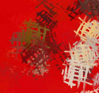 Soyut arka plan sanatı. 2D çizim. Etkileyici yağlı boya resim. Tuvalde fırça darbeleri. Modern sanat. Çok renkli arkaplan. Çağdaş sanat. İfade. Sanatsal dijital palet.