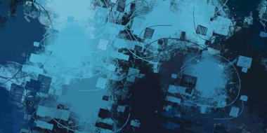 Soyut arka plan sanatı. 2D çizim. Etkileyici yağlı boya resim. Tuvalde fırça darbeleri. Modern sanat. Çok renkli arkaplan. Çağdaş sanat. İfade. Sanatsal dijital palet.