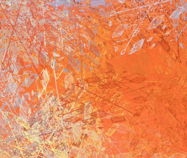 Soyut arka plan sanatı. 2D çizim. Etkileyici yağlı boya resim. Tuvalde fırça darbeleri. Modern sanat. Çok renkli arkaplan. Çağdaş sanat. İfade. Sanatsal dijital palet.