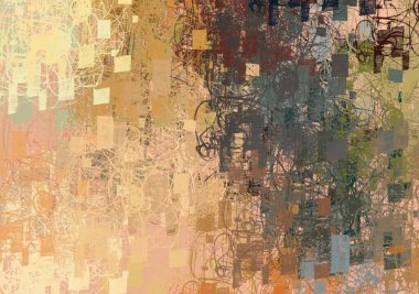 Soyut arka plan sanatı. 2D çizim. Etkileyici yağlı boya resim. Tuvalde fırça darbeleri. Modern sanat. Çok renkli arkaplan. Çağdaş sanat. İfade. Sanatsal dijital palet.