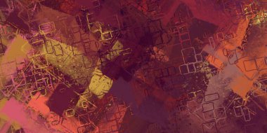 Soyut arka plan sanatı. 2D çizim. Etkileyici yağlı boya resim. Tuvalde fırça darbeleri. Modern sanat. Çok renkli arkaplan. Çağdaş sanat. İfade. Sanatsal dijital palet.