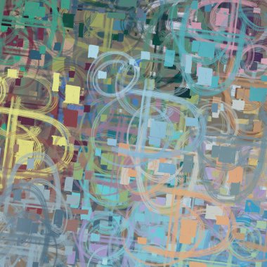 Soyut arka plan sanatı. 2D çizim. Etkileyici yağlı boya resim. Tuvalde fırça darbeleri. Modern sanat. Çok renkli arkaplan. Çağdaş sanat. İfade. Sanatsal dijital palet.