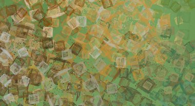 Soyut arka plan sanatı. 2D çizim. Etkileyici yağlı boya resim. Tuvalde fırça darbeleri. Modern sanat. Çok renkli arkaplan. Çağdaş sanat. İfade. Sanatsal dijital palet.