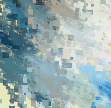 Soyut arka plan sanatı. 2D çizim. Etkileyici yağlı boya resim. Tuvalde fırça darbeleri. Modern sanat. Çok renkli arkaplan. Çağdaş sanat. İfade. Sanatsal dijital palet.