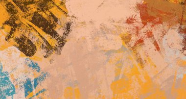 Soyut arka plan sanatı. 2D çizim. Etkileyici yağlı boya resim. Tuvalde fırça darbeleri. Modern sanat. Çok renkli arkaplan. Çağdaş sanat. İfade. Sanatsal dijital palet.