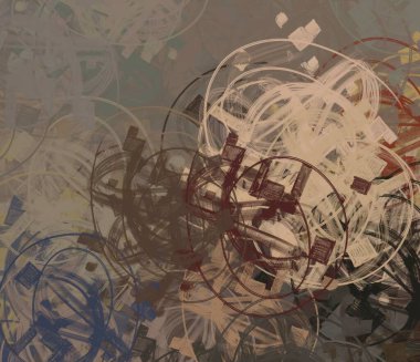 Soyut arka plan sanatı. 2D çizim. Etkileyici yağlı boya resim. Tuvalde fırça darbeleri. Modern sanat. Çok renkli arkaplan. Çağdaş sanat. İfade. Sanatsal dijital palet.