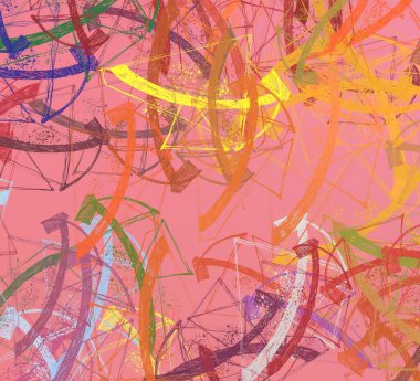 Soyut arka plan sanatı. 2D çizim. Etkileyici yağlı boya resim. Tuvalde fırça darbeleri. Modern sanat. Çok renkli arkaplan. Çağdaş sanat. İfade. Sanatsal dijital palet.