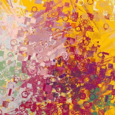 Soyut arka plan sanatı. 2D çizim. Etkileyici yağlı boya resim. Tuvalde fırça darbeleri. Modern sanat. Çok renkli arkaplan. Çağdaş sanat. İfade. Sanatsal dijital palet.