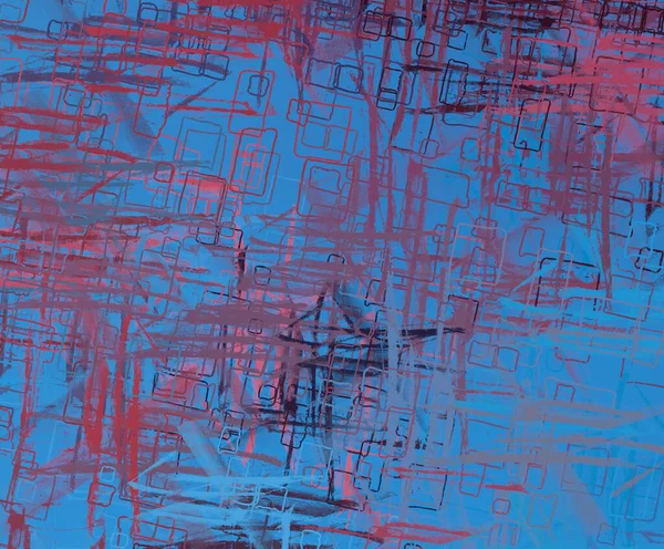 Soyut arka plan sanatı. 2D çizim. Etkileyici yağlı boya resim. Tuvalde fırça darbeleri. Modern sanat. Çok renkli arkaplan. Çağdaş sanat. İfade. Sanatsal dijital palet.