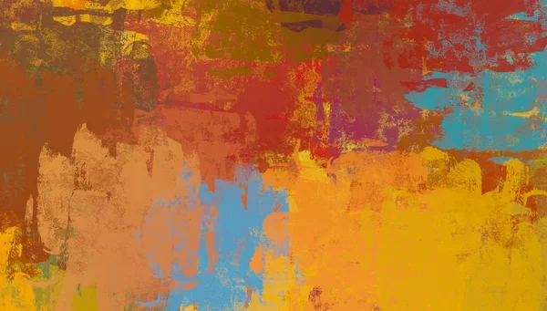 Soyut arka plan sanatı. 2D çizim. Etkileyici yağlı boya resim. Tuvalde fırça darbeleri. Modern sanat. Çok renkli arkaplan. Çağdaş sanat. İfade. Sanatsal dijital palet.