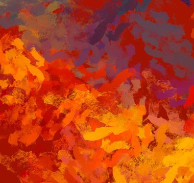 Soyut arka plan sanatı. 2D çizim. Etkileyici yağlı boya resim. Tuvalde fırça darbeleri. Modern sanat. Çok renkli arkaplan. Çağdaş sanat. İfade. Sanatsal dijital palet.