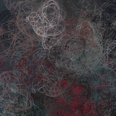 Soyut arka plan sanatı. 2D çizim. Etkileyici yağlı boya resim. Tuvalde fırça darbeleri. Modern sanat. Çok renkli arkaplan. Çağdaş sanat. İfade. Sanatsal dijital palet.