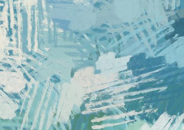 Soyut arka plan sanatı. 2D çizim. Etkileyici yağlı boya resim. Tuvalde fırça darbeleri. Modern sanat. Çok renkli arkaplan. Çağdaş sanat. İfade. Sanatsal dijital palet.