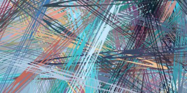 Soyut arka plan sanatı. 2D çizim. Etkileyici yağlı boya resim. Tuvalde fırça darbeleri. Modern sanat. Çok renkli arkaplan. Çağdaş sanat. İfade. Sanatsal dijital palet.