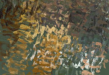 Soyut arka plan sanatı. 2D çizim. Etkileyici yağlı boya resim. Tuvalde fırça darbeleri. Modern sanat. Çok renkli arkaplan. Çağdaş sanat. İfade. Sanatsal dijital palet.