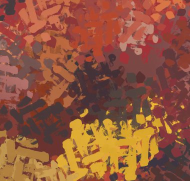 Soyut arka plan sanatı. 2D çizim. Etkileyici yağlı boya resim. Tuvalde fırça darbeleri. Modern sanat. Çok renkli arkaplan. Çağdaş sanat. İfade. Sanatsal dijital palet.