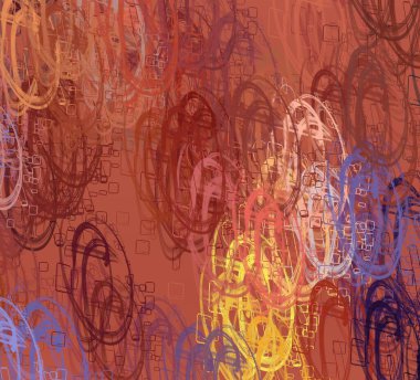 Soyut arka plan sanatı. 2D çizim. Etkileyici yağlı boya resim. Tuvalde fırça darbeleri. Modern sanat. Çok renkli arkaplan. Çağdaş sanat. İfade. Sanatsal dijital palet.