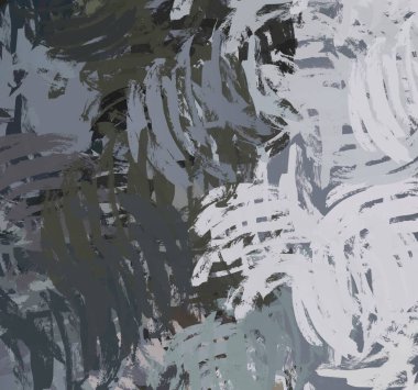 Soyut arka plan sanatı. 2D çizim. Etkileyici yağlı boya resim. Tuvalde fırça darbeleri. Modern sanat. Çok renkli arkaplan. Çağdaş sanat. İfade. Sanatsal dijital palet.
