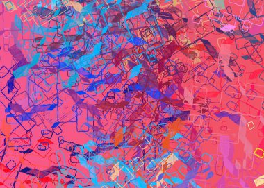 Soyut arka plan sanatı. 2D çizim. Etkileyici yağlı boya resim. Tuvalde fırça darbeleri. Modern sanat. Çok renkli arkaplan. Çağdaş sanat. İfade. Sanatsal dijital palet.