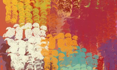 Soyut arka plan sanatı. 2D çizim. Etkileyici yağlı boya resim. Tuvalde fırça darbeleri. Modern sanat. Çok renkli arkaplan. Çağdaş sanat. İfade. Sanatsal dijital palet.