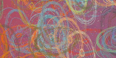 Soyut arka plan sanatı. 2D çizim. Etkileyici yağlı boya resim. Tuvalde fırça darbeleri. Modern sanat. Çok renkli arkaplan. Çağdaş sanat. İfade. Sanatsal dijital palet.