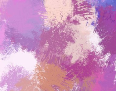 Soyut arka plan sanatı. 2D çizim. Etkileyici yağlı boya resim. Tuvalde fırça darbeleri. Modern sanat. Çok renkli arkaplan. Çağdaş sanat. İfade. Sanatsal dijital palet.