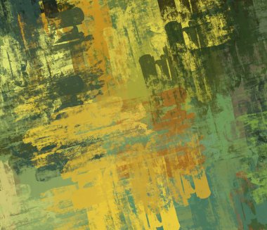 Soyut arka plan sanatı. 2D çizim. Etkileyici yağlı boya resim. Tuvalde fırça darbeleri. Modern sanat. Çok renkli arkaplan. Çağdaş sanat. İfade. Sanatsal dijital palet.