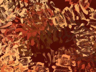 Soyut arka plan sanatı. 2D çizim. Etkileyici yağlı boya resim. Tuvalde fırça darbeleri. Modern sanat. Çok renkli arkaplan. Çağdaş sanat. İfade. Sanatsal dijital palet.