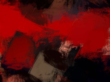 Soyut arka plan sanatı. 2D çizim. Etkileyici yağlı boya resim. Tuvalde fırça darbeleri. Modern sanat. Çok renkli arkaplan. Çağdaş sanat. İfade. Sanatsal dijital palet.