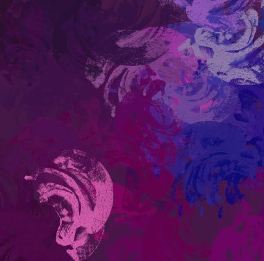 Soyut arka plan sanatı. 2D çizim. Etkileyici yağlı boya resim. Tuvalde fırça darbeleri. Modern sanat. Çok renkli arkaplan. Çağdaş sanat. İfade. Sanatsal dijital palet.