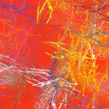 Soyut arka plan sanatı. 2D çizim. Etkileyici yağlı boya resim. Tuvalde fırça darbeleri. Modern sanat. Çok renkli arkaplan. Çağdaş sanat. İfade. Sanatsal dijital palet.