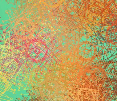 Soyut arka plan sanatı. 2D çizim. Etkileyici yağlı boya resim. Tuvalde fırça darbeleri. Modern sanat. Çok renkli arkaplan. Çağdaş sanat. İfade. Sanatsal dijital palet.