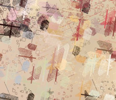 Soyut arka plan sanatı. 2D çizim. Etkileyici yağlı boya resim. Tuvalde fırça darbeleri. Modern sanat. Çok renkli arkaplan. Çağdaş sanat. İfade. Sanatsal dijital palet.