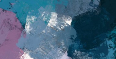 Soyut arka plan sanatı. 2D çizim. Etkileyici yağlı boya resim. Tuvalde fırça darbeleri. Modern sanat. Çok renkli arkaplan. Çağdaş sanat. İfade. Sanatsal dijital palet.