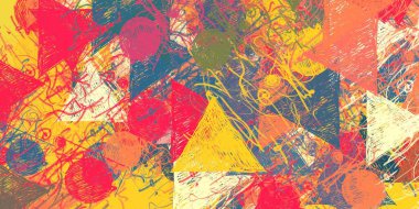 Soyut arka plan sanatı. 2D çizim. Etkileyici yağlı boya resim. Tuvalde fırça darbeleri. Modern sanat. Çok renkli arkaplan. Çağdaş sanat. İfade. Sanatsal dijital palet.