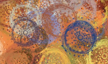 Soyut arka plan sanatı. 2D çizim. Etkileyici yağlı boya resim. Tuvalde fırça darbeleri. Modern sanat. Çok renkli arkaplan. Çağdaş sanat. İfade. Sanatsal dijital palet.