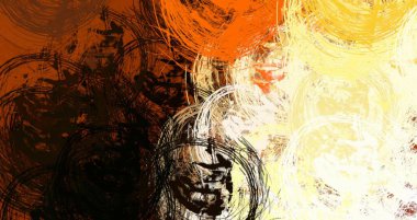 Soyut arka plan sanatı. 2D çizim. Etkileyici yağlı boya resim. Tuvalde fırça darbeleri. Modern sanat. Çok renkli arkaplan. Çağdaş sanat. İfade. Sanatsal dijital palet.