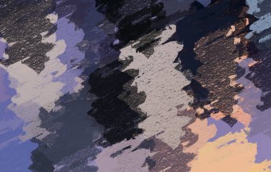 Soyut arka plan sanatı. 2D çizim. Etkileyici yağlı boya resim. Tuvalde fırça darbeleri. Modern sanat. Çok renkli arkaplan. Çağdaş sanat. İfade. Sanatsal dijital palet.