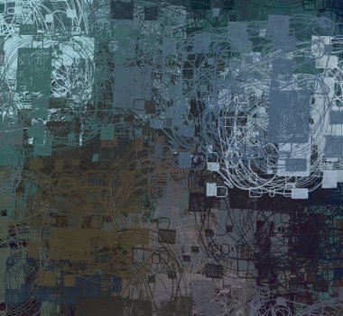 Soyut arka plan sanatı. 2D çizim. Etkileyici yağlı boya resim. Tuvalde fırça darbeleri. Modern sanat. Çok renkli arkaplan. Çağdaş sanat. İfade. Sanatsal dijital palet.