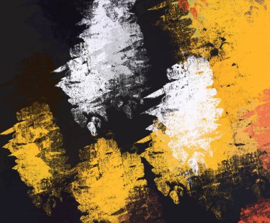 Soyut arka plan sanatı. 2D çizim. Etkileyici yağlı boya resim. Tuvalde fırça darbeleri. Modern sanat. Çok renkli arkaplan. Çağdaş sanat. İfade. Sanatsal dijital palet.