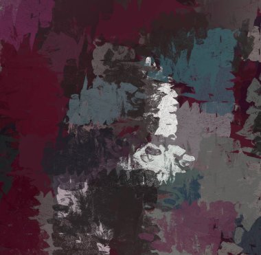 Soyut arka plan sanatı. 2D çizim. Etkileyici yağlı boya resim. Tuvalde fırça darbeleri. Modern sanat. Çok renkli arkaplan. Çağdaş sanat. İfade. Sanatsal dijital palet.