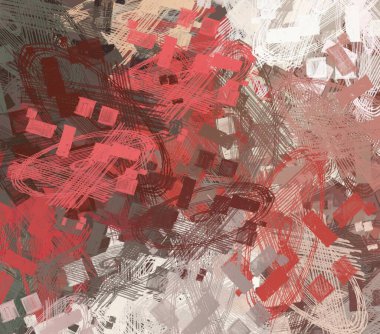 Soyut arka plan sanatı. 2D çizim. Etkileyici yağlı boya resim. Tuvalde fırça darbeleri. Modern sanat. Çok renkli arkaplan. Çağdaş sanat. İfade. Sanatsal dijital palet.