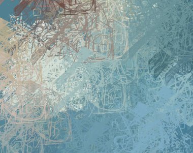 Soyut arka plan sanatı. 2D çizim. Etkileyici yağlı boya resim. Tuvalde fırça darbeleri. Modern sanat. Çok renkli arkaplan. Çağdaş sanat. İfade. Sanatsal dijital palet.