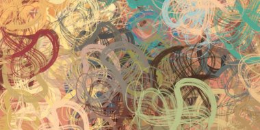 Soyut arka plan sanatı. 2D çizim. Etkileyici yağlı boya resim. Tuvalde fırça darbeleri. Modern sanat. Çok renkli arkaplan. Çağdaş sanat. İfade. Sanatsal dijital palet.