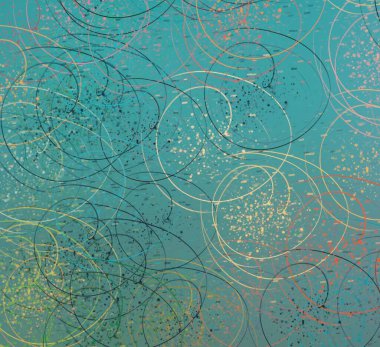 Soyut arka plan sanatı. 2D çizim. Etkileyici yağlı boya resim. Tuvalde fırça darbeleri. Modern sanat. Çok renkli arkaplan. Çağdaş sanat. İfade. Sanatsal dijital palet.